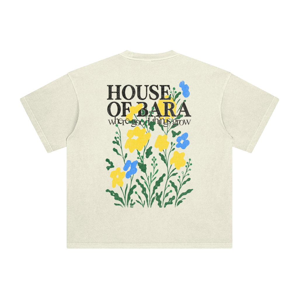 'WHERE GOOD THINGS GROW' TEE - APRICOT