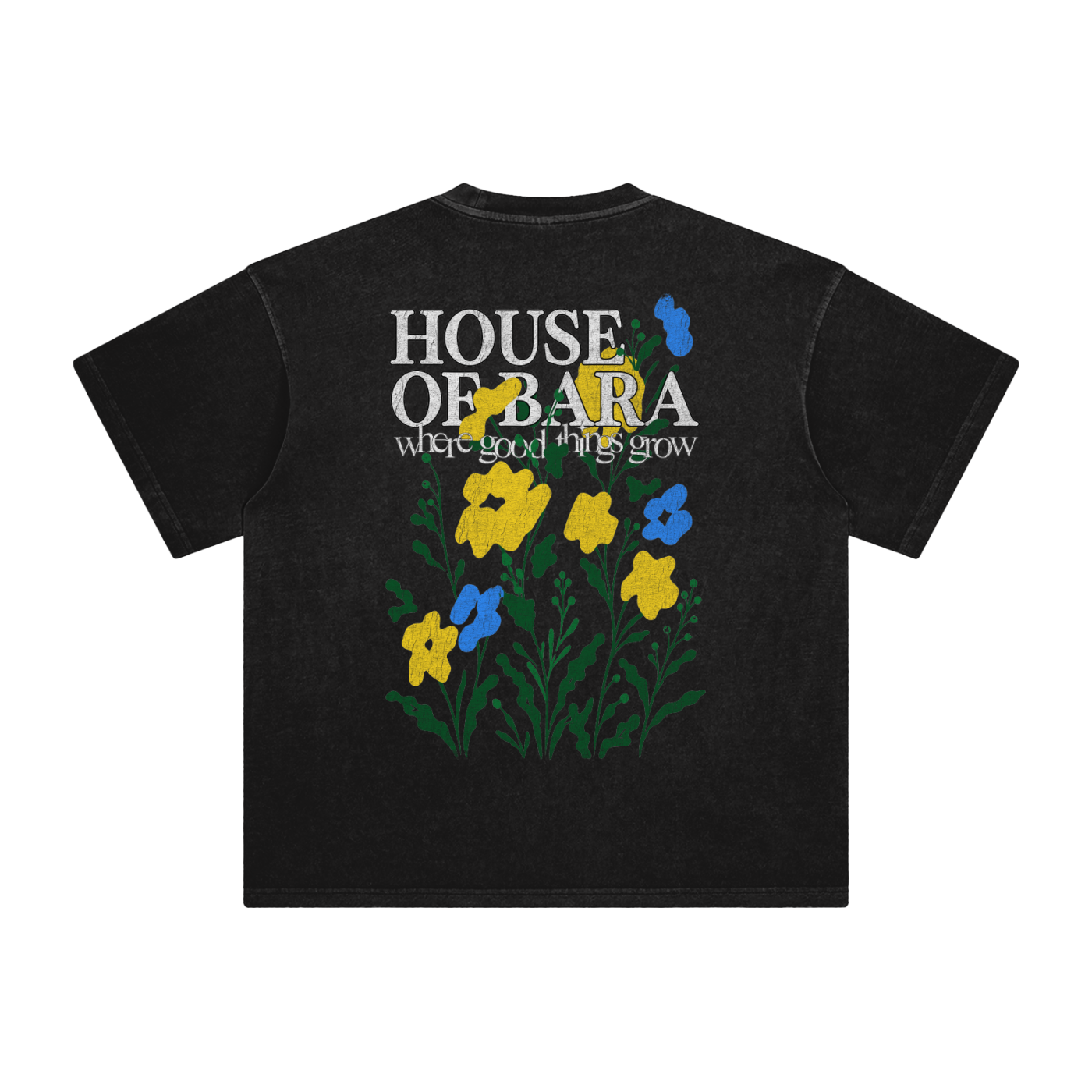 'WHERE GOOD THINGS GROW' TEE - BLACK